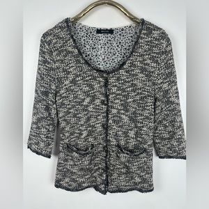 41Hawthorn Button Front Cardigan Sweater Small 3/4 Sleeve Pockets Lined